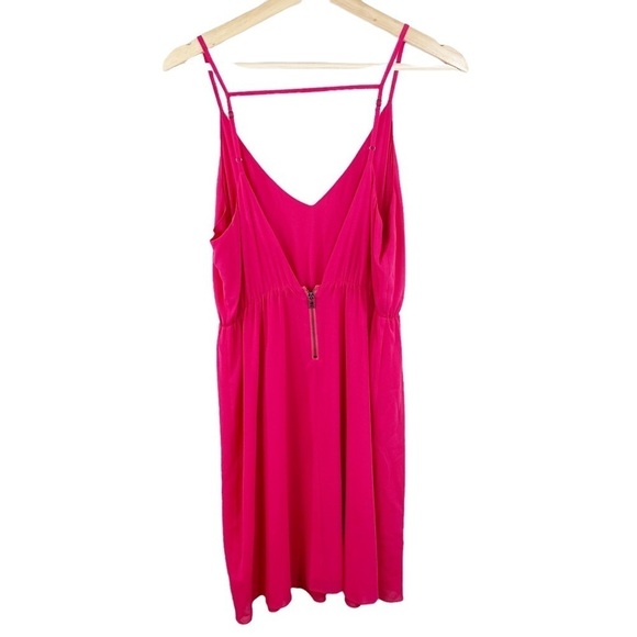 Alice + Olivia Arlen Pink Open Back Mini Sleeveless Dress Silk Blend - Picture 5 of 9